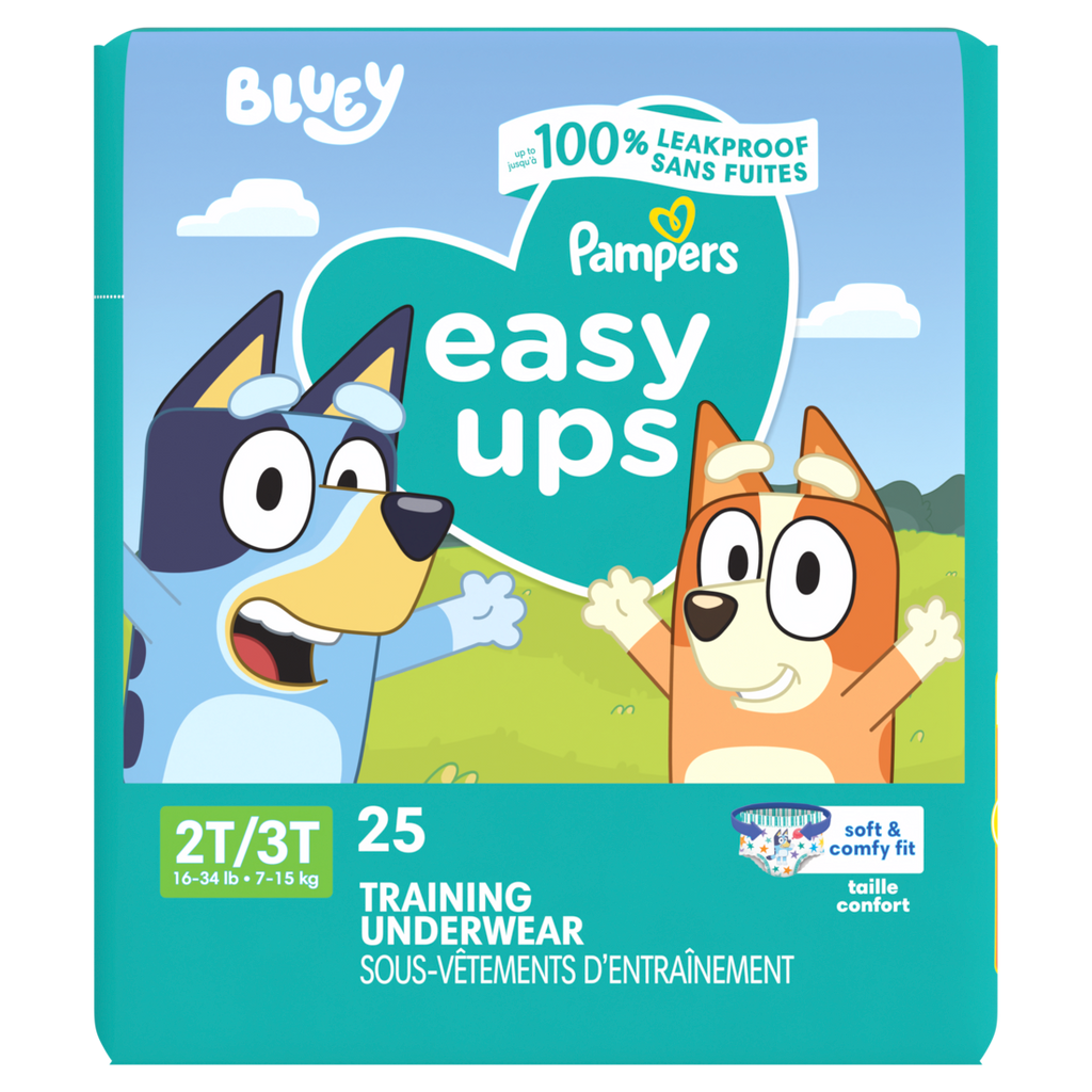 Pampers Easy Ups Training Underwear Boys Size 4 2T-3T - 25ct/4pk