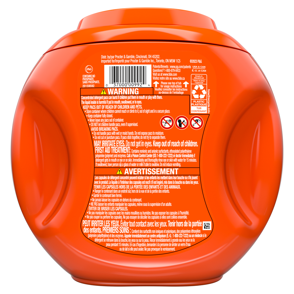 Tide Pods Laundry Detergent Spring Meadow Scent 3-in-1 Stain Remover Odor Fighter Color Protector Concentrated Laundry Soap Pacs - 42ct/4pk