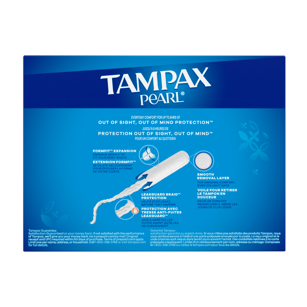 Tampax Pearl Tampons With Leakguard Braid Ultra Absorbency Unscented - 45ct/6pk
