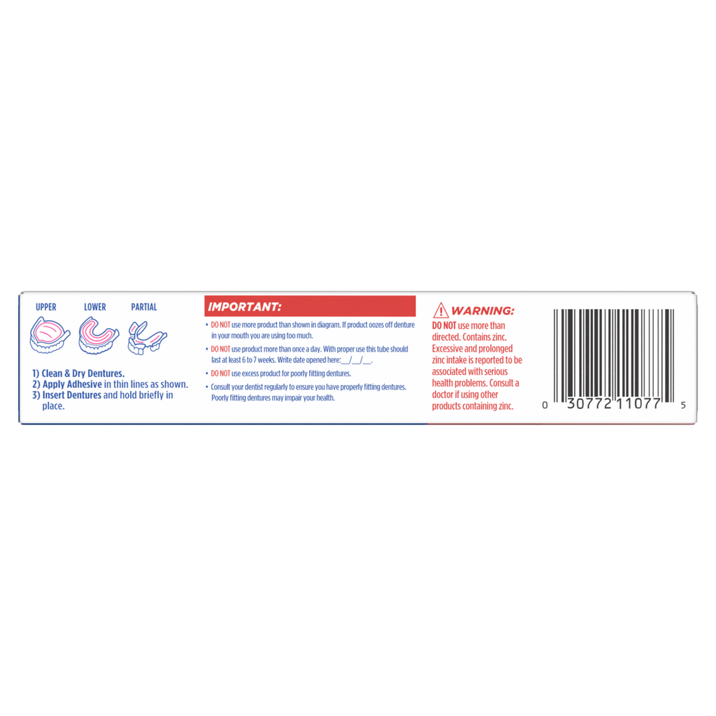 Fixodent Food Barrier Denture Adhesive Cream For Full And Partial Dentures - 2.0oz/24pk