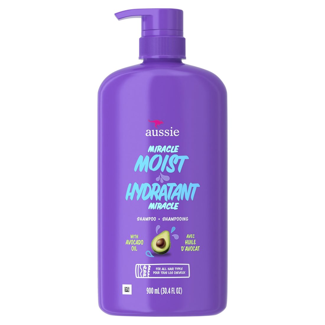 Aussie Miracle Moist Shampoo For Dry Hair And All Hair Types Moisturizing Paraben-Free - 30.4oz/4pk