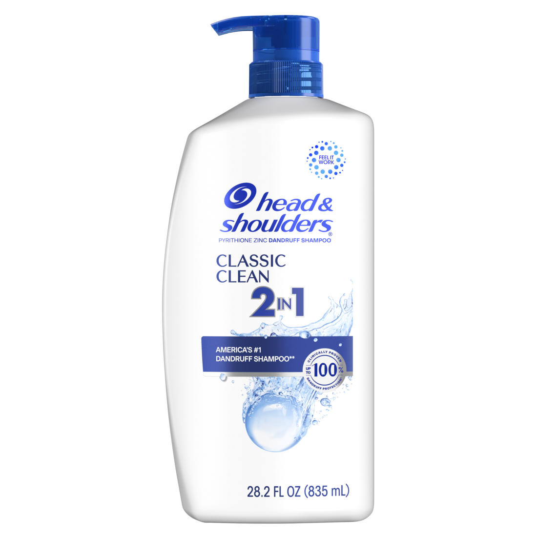 Head And Shoulders 2-in-1 Dandruff Shampoo And Conditioner Anti-Dandruff Treatment Classic Clean For Daily Use Paraben Free - 28.2oz/4pk