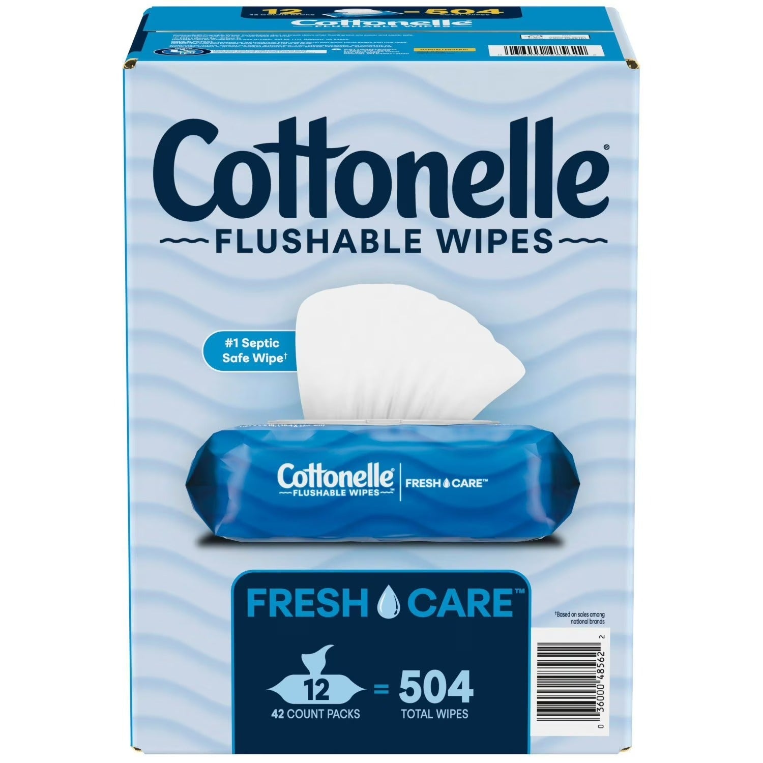 Cottonelle Individual Flushable Wipes Total 504 Wipes - (12x42)ct/1pk