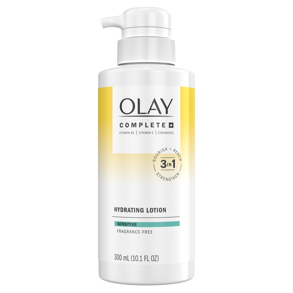 Olay Complete+ Hydrating Lotion Fragrance-Free 3-in-1 Nourishing Face Moisturizer For All Skin Types With Vitamin B3 Vitamin E And Ceramides - 10.1oz/6pk