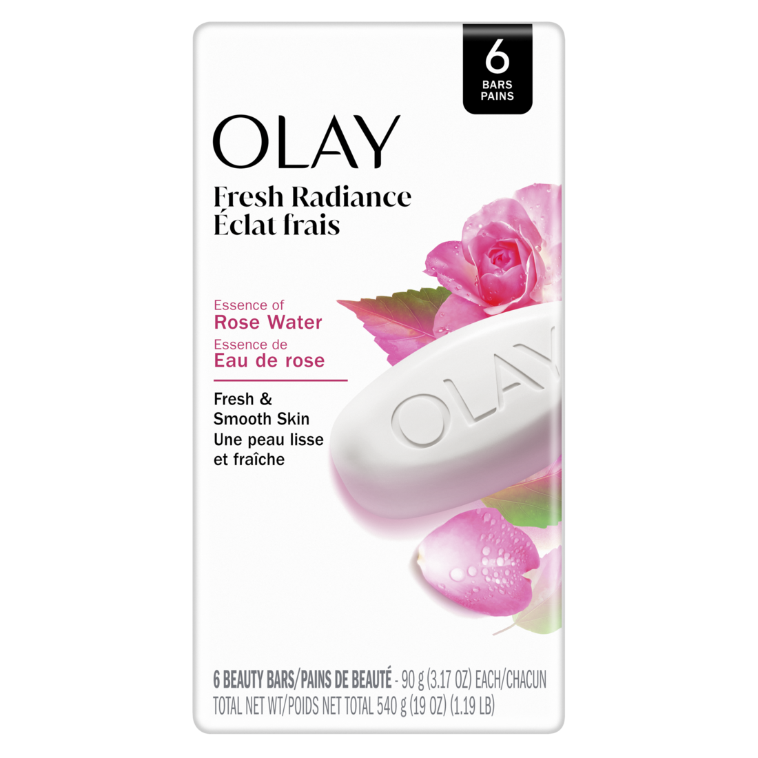 Olay Fresh Radiance Essence Of Rose Water Beauty Bar - (6x3.17)oz/6pk