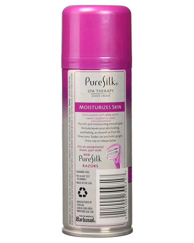 Pure Silk Shave Cream with Dustcover Raspberry Mist 142g - 5oz/12pk