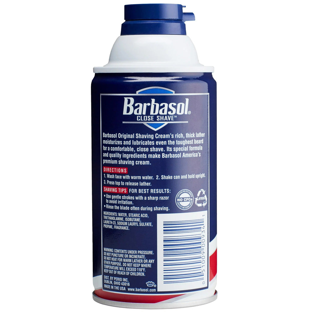 Barbasol Shaving Cream with Rust Resistant Bottom Original 283g - 10oz/6pk