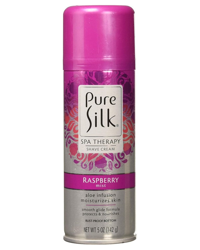 Pure Silk Shave Cream with Dustcover Raspberry Mist 142g - 5oz/12pk