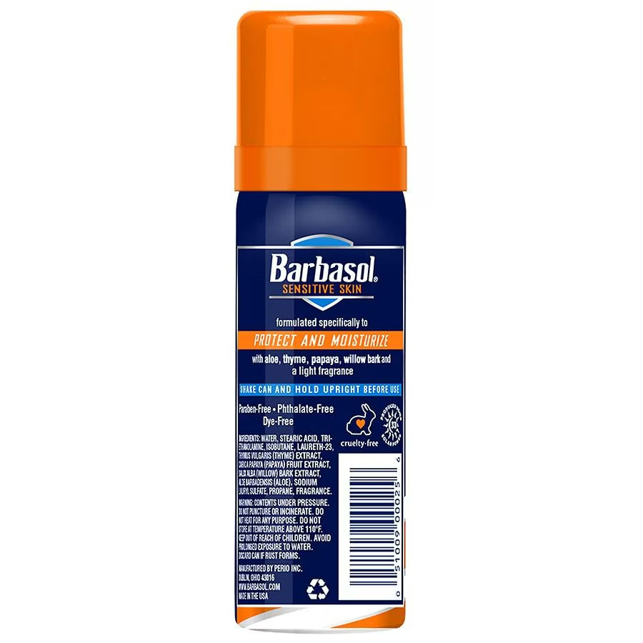Barbasol Shaving Cream Travel Size Sensitive Skin 57g - 2oz/24pk