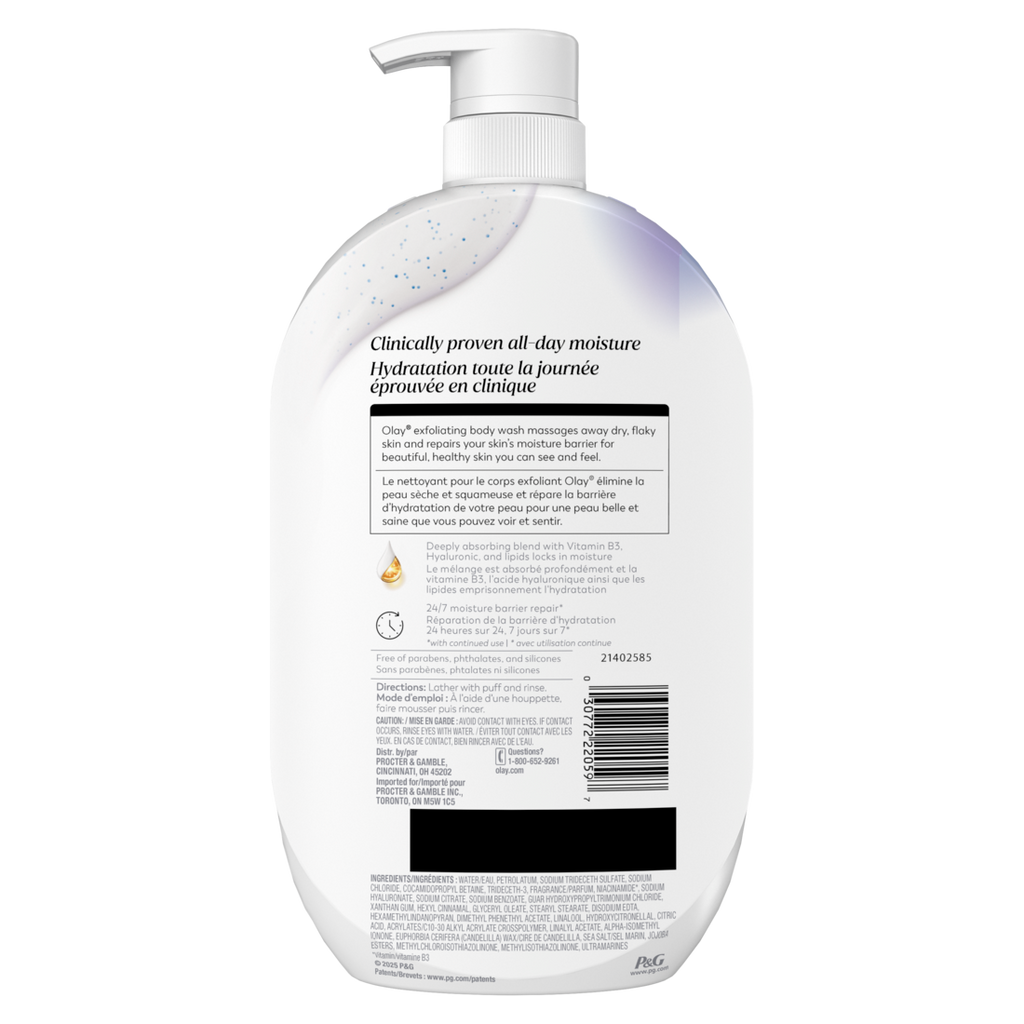 Olay Ultra Moisture Exfoliating Body Wash Vitamin B3 And Hyaluronic Blend - 35oz/4pk