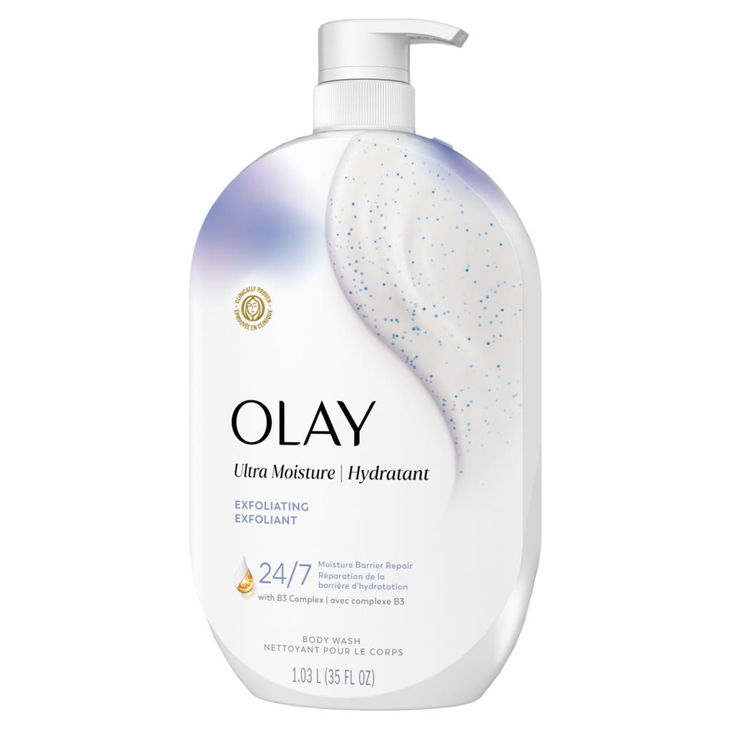 Olay Ultra Moisture Exfoliating Body Wash Vitamin B3 And Hyaluronic Blend - 35oz/4pk