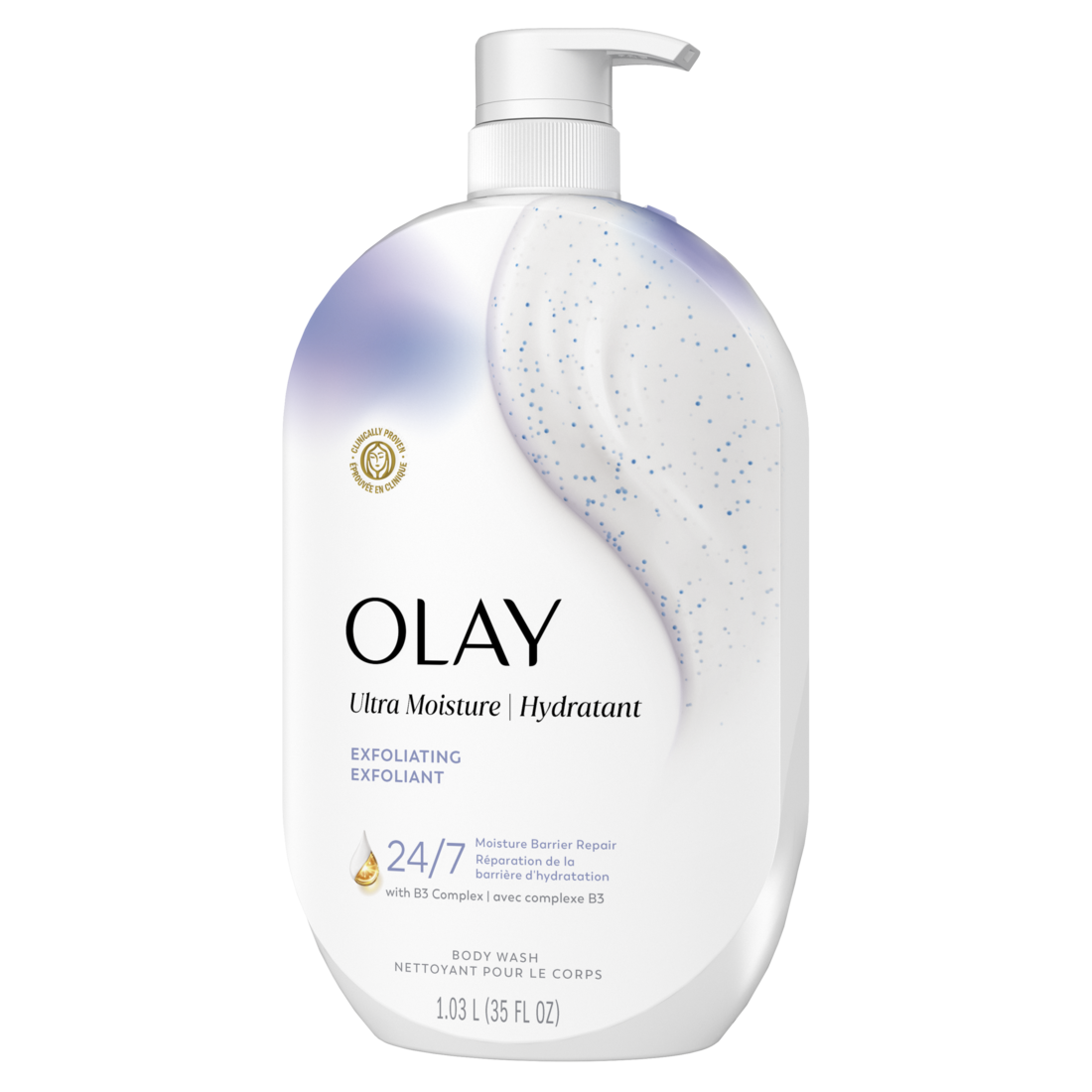 Olay Ultra Moisture Exfoliating Body Wash Vitamin B3 And Hyaluronic Blend - 35oz/4pk