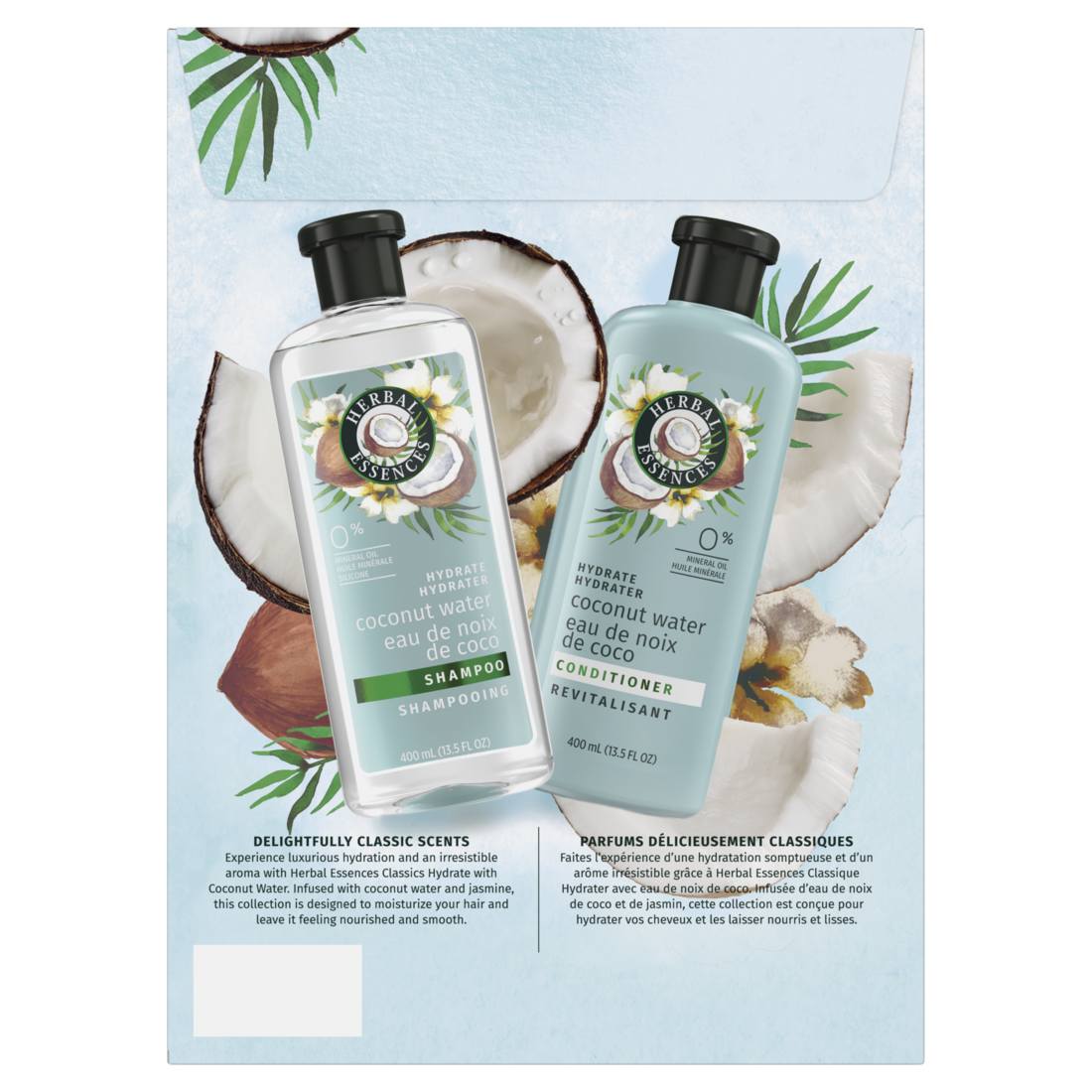 Herbal Essences Hydrate Collection Coconut Water And Jasmine Moisturizing Shampoo And Conditioner Set - (2x13.5)oz/4pk