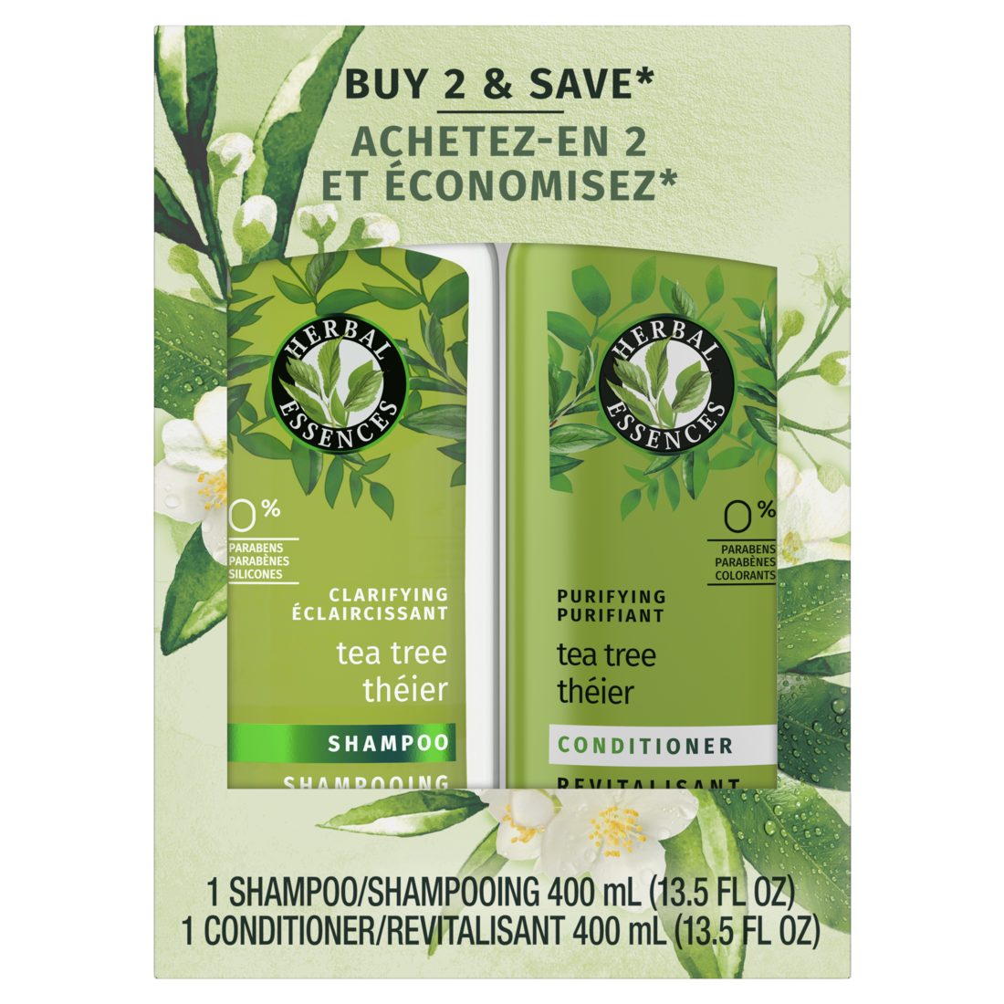 Herbal Essences Clarify And Purify Shampoo And Conditioner Dual Pack - (2x13.5)oz/4pk