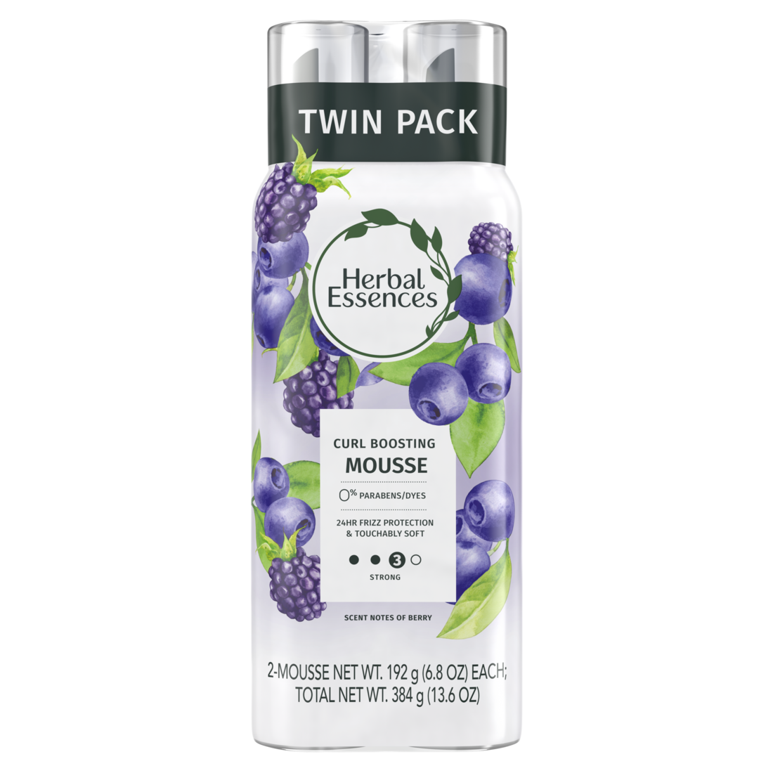 Herbal Essences Curl Boosting Mousse For Curly Hair And Wavy 24-Hour Hold Frizz Control Cans 2-Pack - (2x6.8)oz/6pk