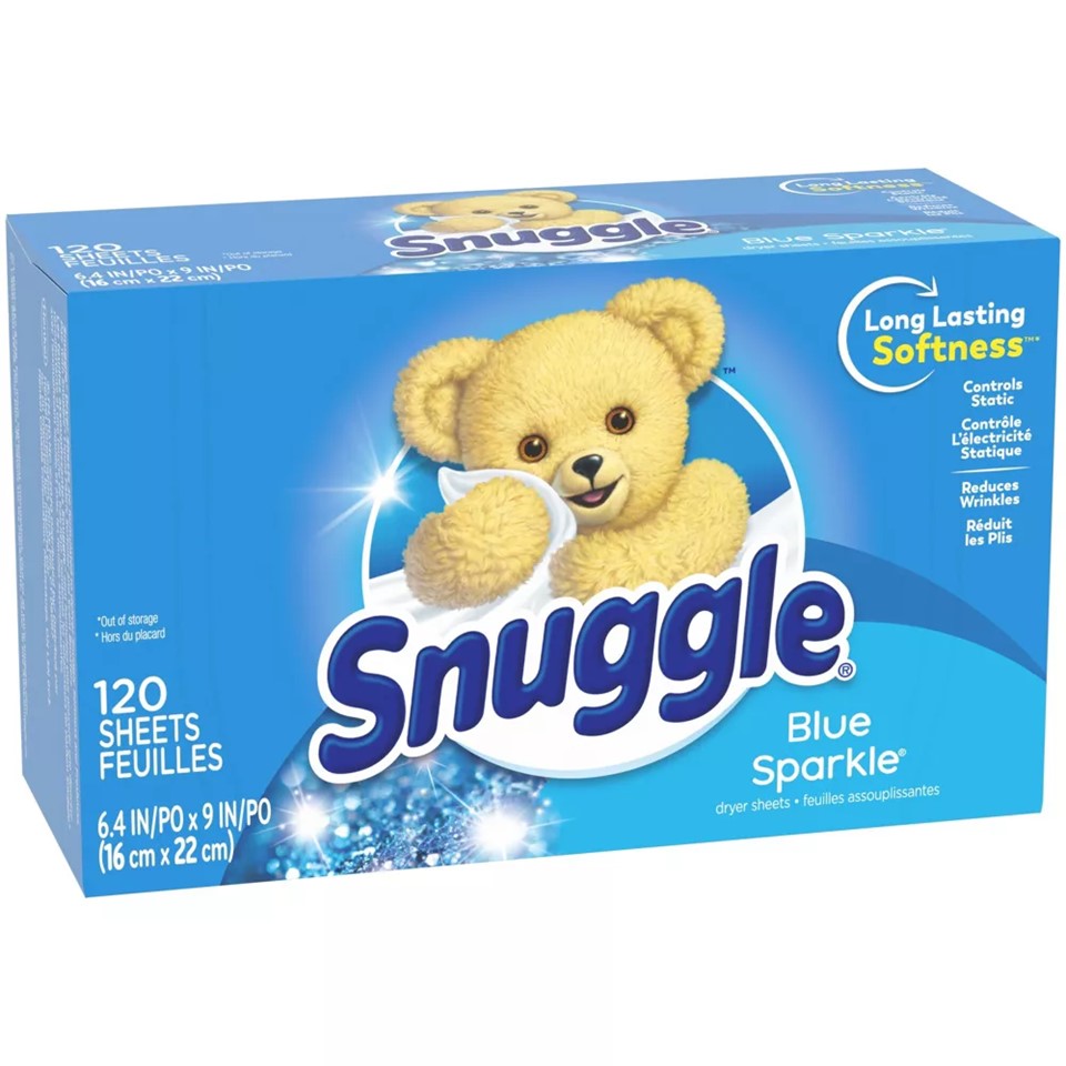 Snuggle FabSoft Sheets Blue Sparkle - 120ct/6pk