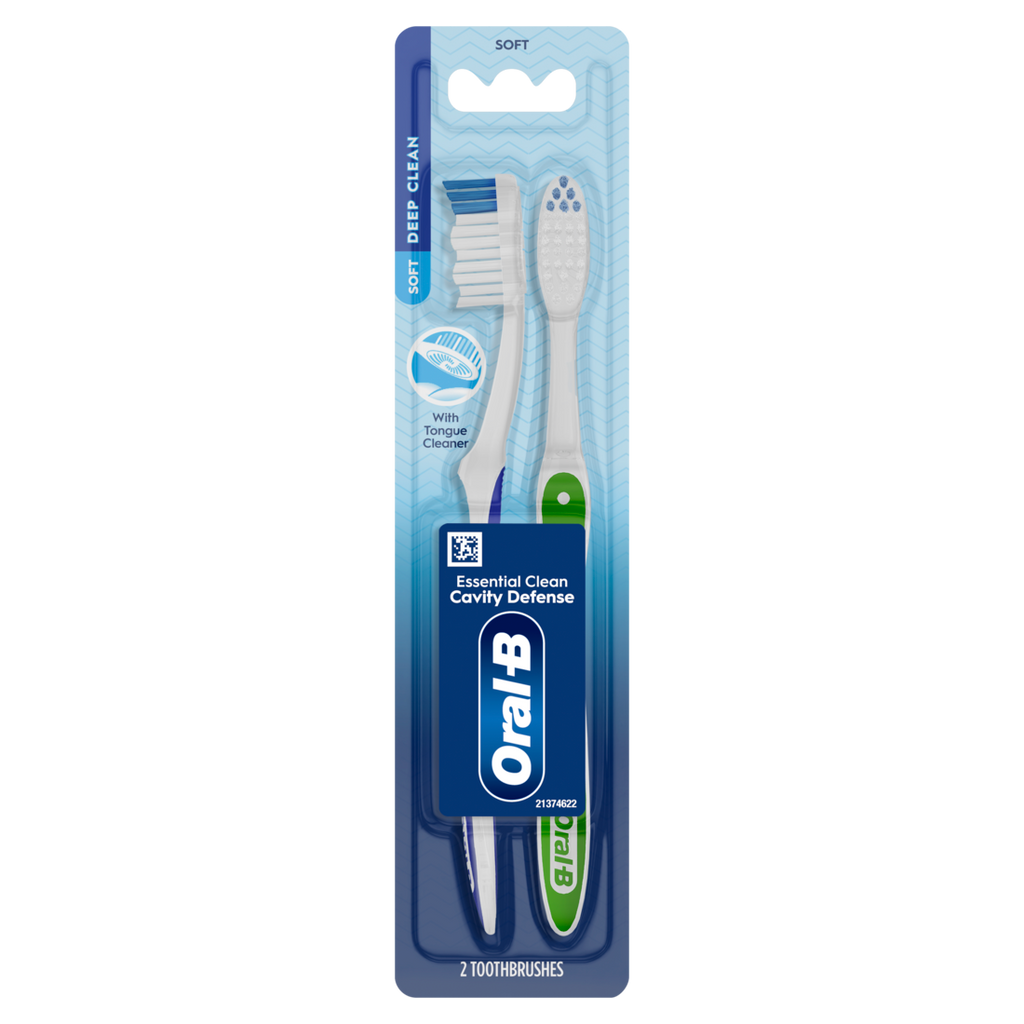 Oral-B Essential Clean Cavity Defense Soft Toothbrush - 2ct/36pk