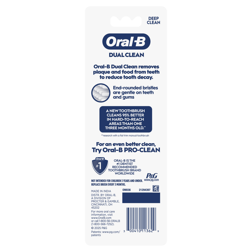 Oral-B Toothbrush Dual Clean Soft - 3ct/36pk