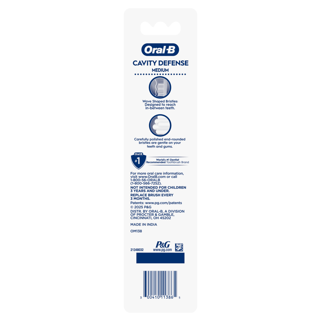 Oral-B Essential Clean Cavity Defense Medium Toothbrush - 2ct/36pk