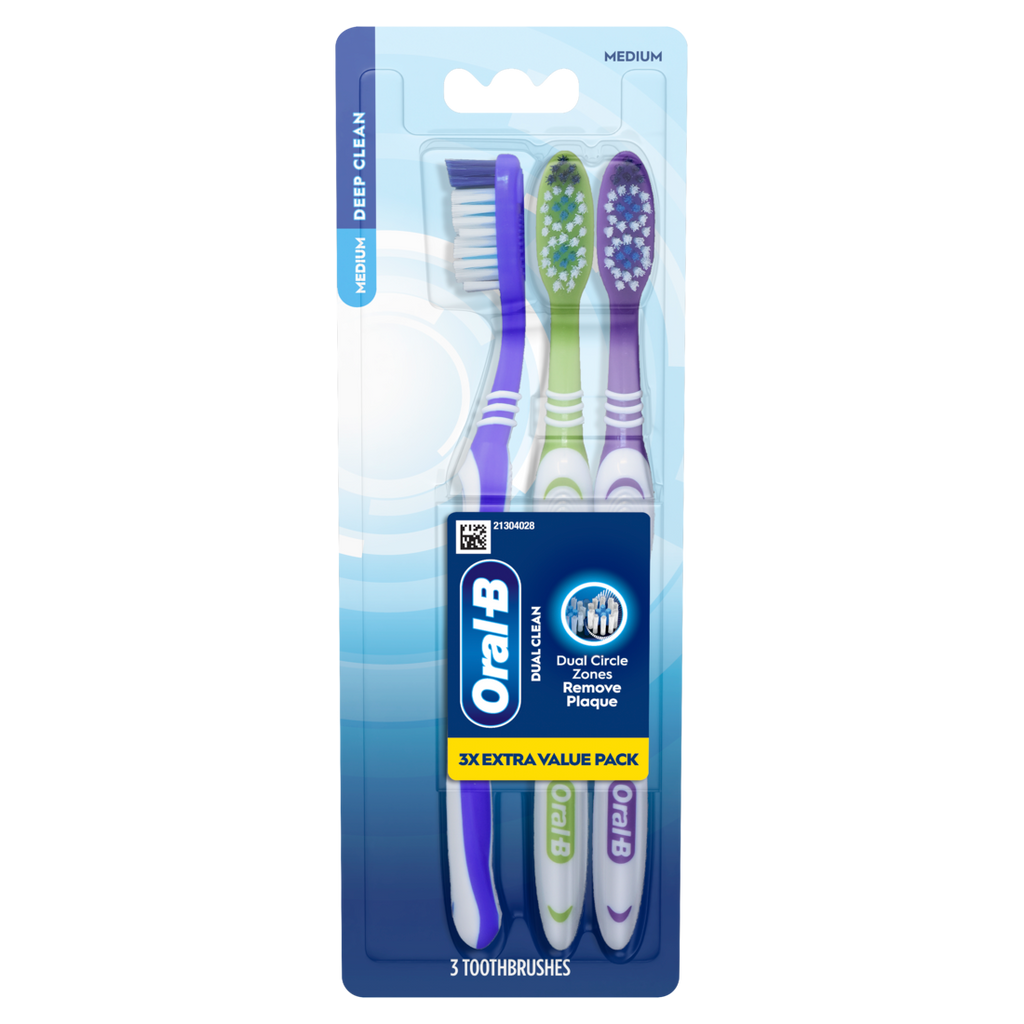 Oral-B Toothbrush Dual Clean Medium - 3ct/36pk