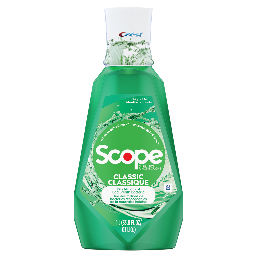 Crest Scope Classic Mouthwash Original Mint 1L - 33.8oz/6pk