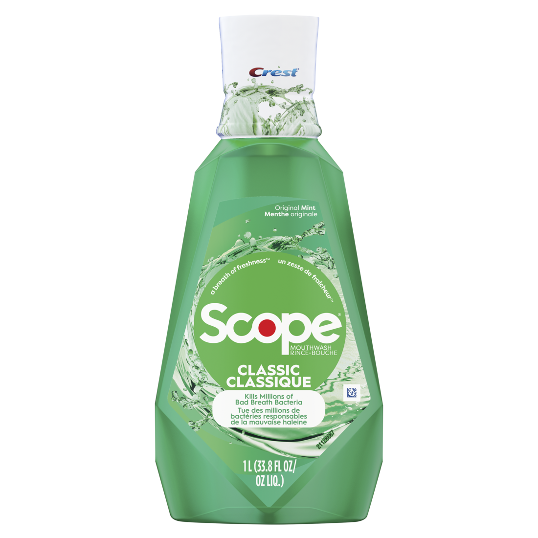 Crest Scope Classic Mouthwash Original Mint 1L - 33.8oz/6pk