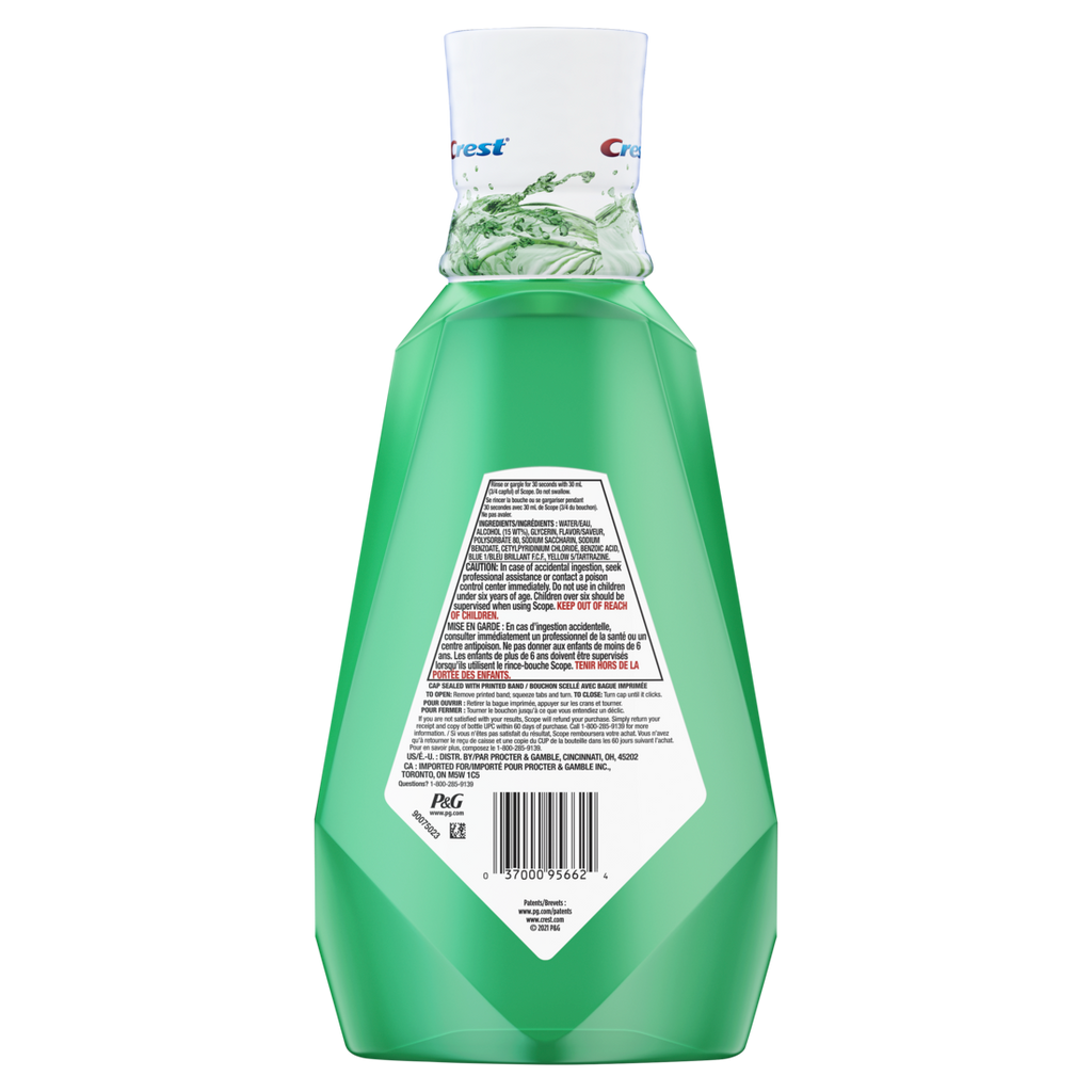 Crest Scope Classic Mouthwash Original Mint 1L - 33.8oz/6pk