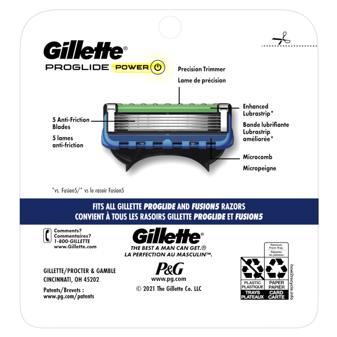 Gillette Proglide Razor Refills For Men Razor Blade Refills - 2ct/48pk