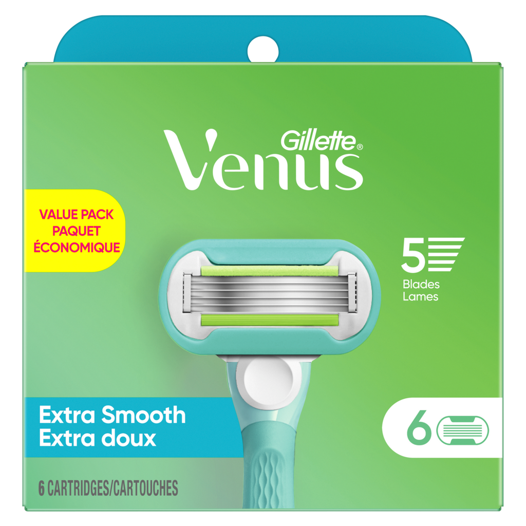 Gillette Venus Extra Smooth Women's Razor Blades 5-Bladed Razor Refills - 6ct/36pk