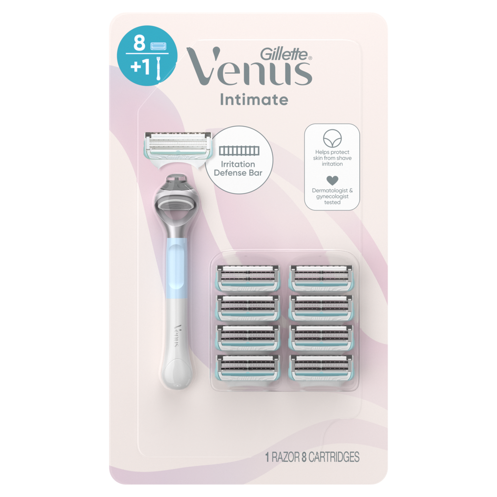 Gillette Venus For Pubic Hair And Skin 1 Handle And 8 Refills - (1+8)ct/315pk