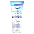 Secret Whole Body Aluminum-Free Dry Feel Cream +Absorbs Sweat Deodorant for Women Completely Clean Scent - 3oz/12pk