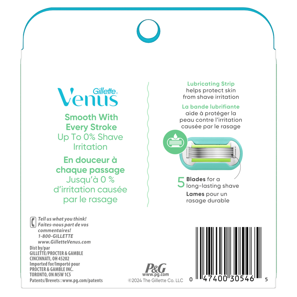 Gillette Venus Extra Smooth Women's Razor Blades 5-Bladed Razor Refills - 6ct/36pk