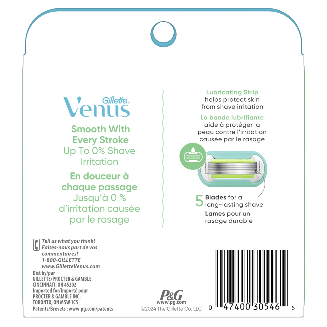 Gillette Venus Extra Smooth Women's Razor Blades 5-Bladed Razor Refills - 6ct/36pk