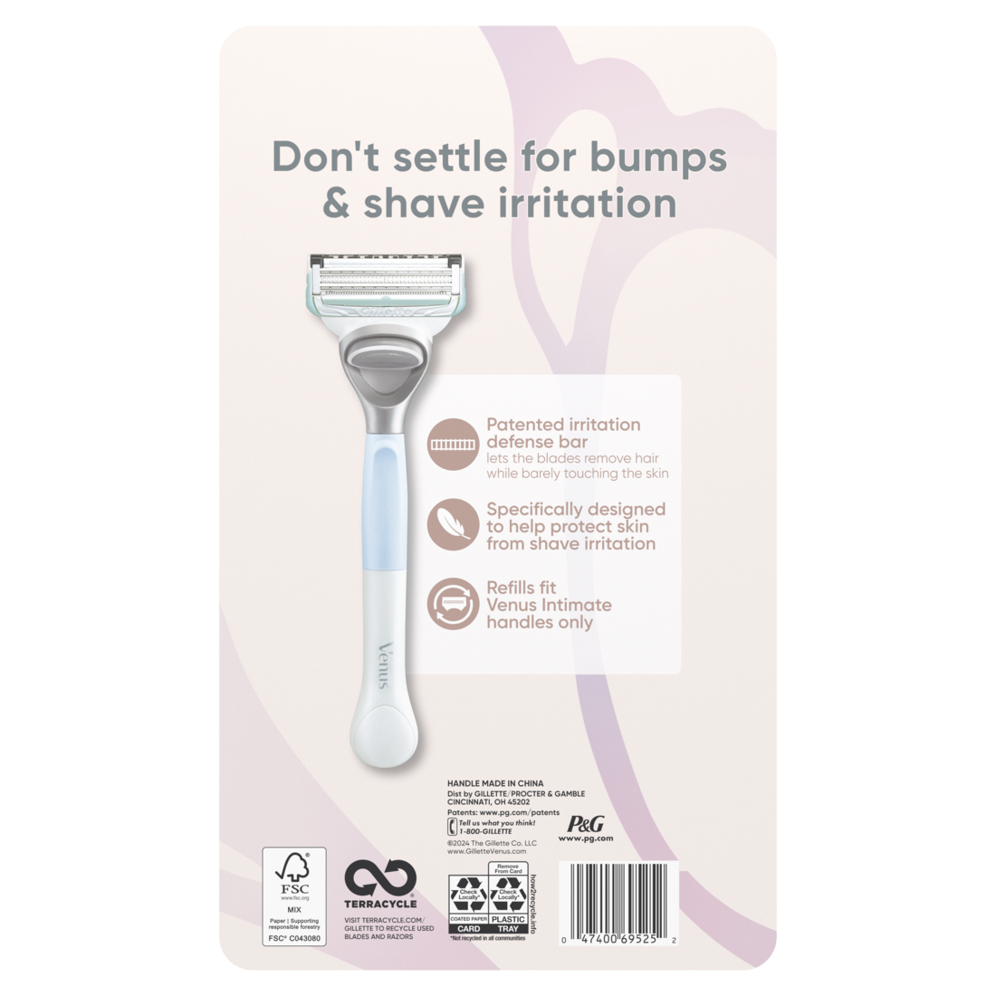 Gillette Venus For Pubic Hair And Skin 1 Handle And 8 Refills - (1+8)ct/315pk