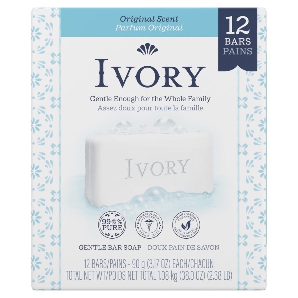 Ivory Bar Soap Original Scent - (12x3.17)oz/4pk