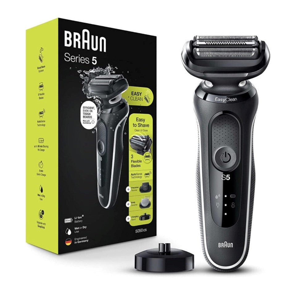 BraunShaver 5050cs Chrg-Stnd White NA - 1box/2pk