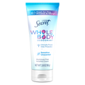 Secret Whole Body Aluminum Free Deodorant Invisible Cream Unscented - 3oz/12pk
