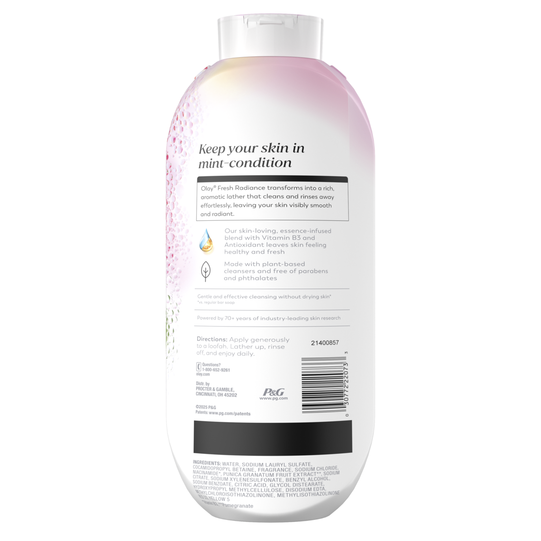 Olay Fresh Radiance Body Wash With Essence Of Strawberry And Mint Vitamin B3 And Antioxidant Blend - 22oz/4pk
