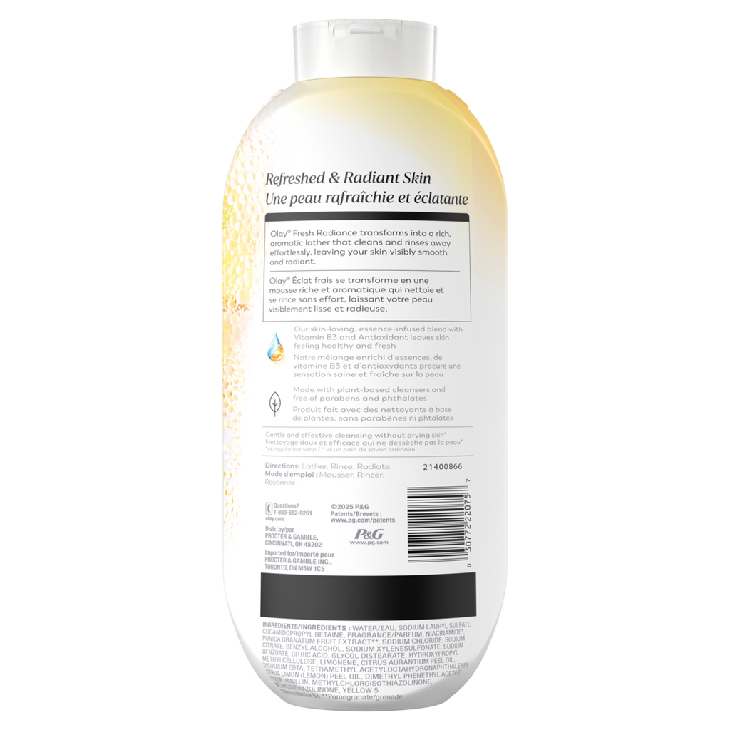 Olay Fresh Radiance Body Wash With Essence Of Pineapple And Coconut Water Vitamin B3 And Antioxidant Blend - 22oz/4pk