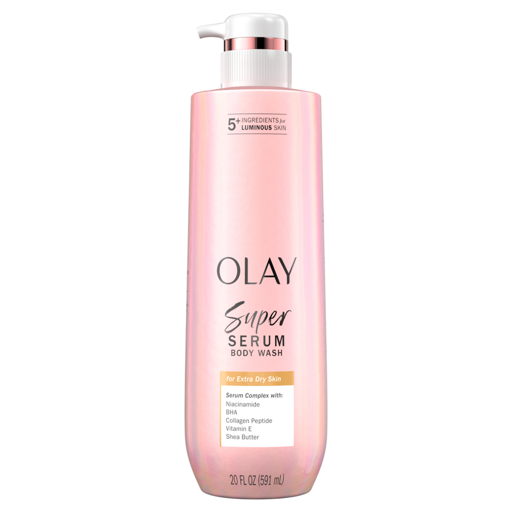 Olay Super Serum Body Wash For Extra Dry Skin Serum Complex For Luminous Skin - 20oz/4pk