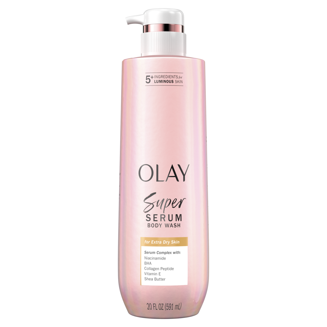 Olay Super Serum Body Wash For Extra Dry Skin Serum Complex For Luminous Skin - 20oz/4pk