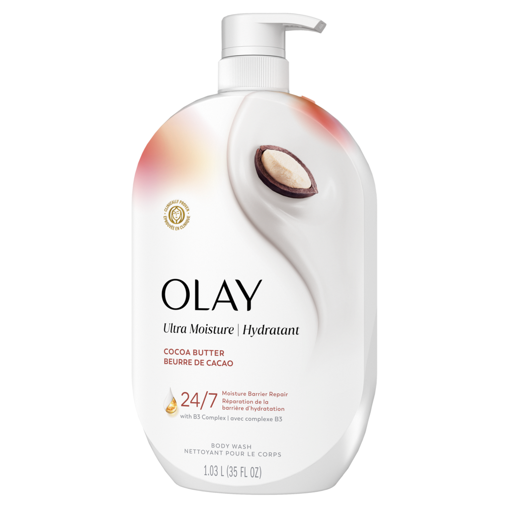 Olay Ultra Moisture Body Wash With Cocoa Butter Vitamin B3 And Hyaluronic Blend - 35oz/4pk