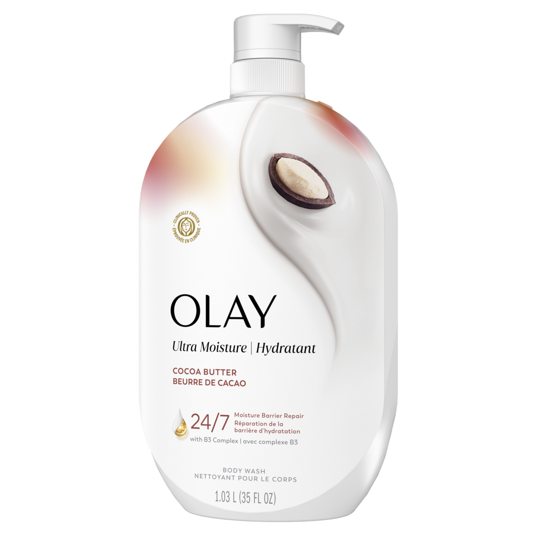 Olay Ultra Moisture Body Wash With Cocoa Butter Vitamin B3 And Hyaluronic Blend - 35oz/4pk