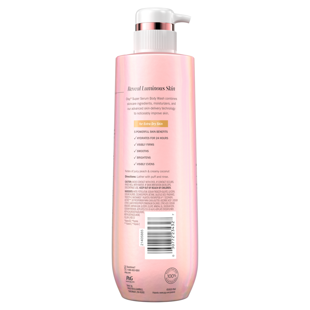 Olay Super Serum Body Wash For Extra Dry Skin Serum Complex For Luminous Skin - 20oz/4pk