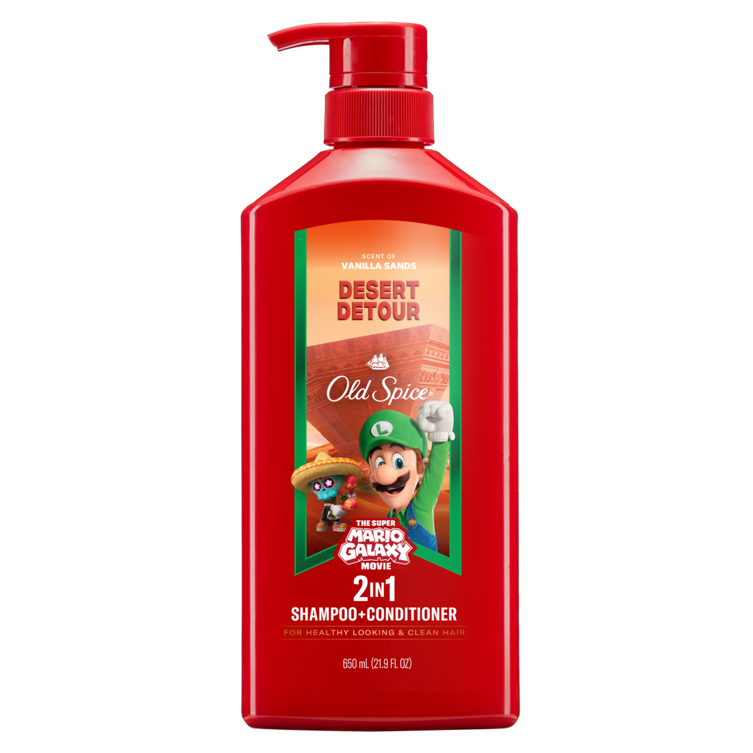 Old Spice 2-in-1 Shampoo & Conditioner Desert Detour Old Spice X The Super Mario Galaxy Movie - 21.9oz/4pk
