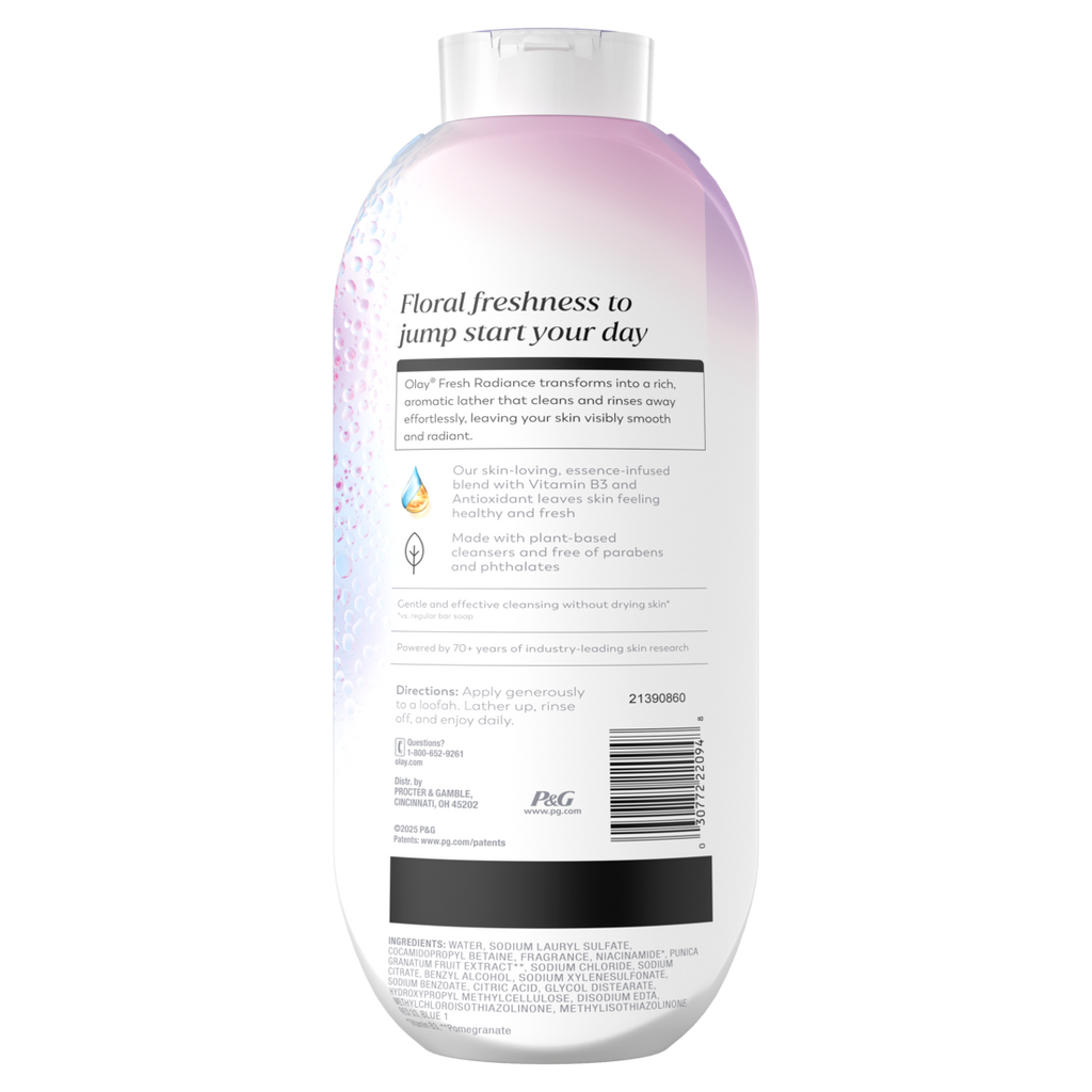 Olay Fresh Radiance Body Wash With Essence Of Orchid And Black Currant Vitamin B3 And Antioxidant Blend - 22oz/4pk