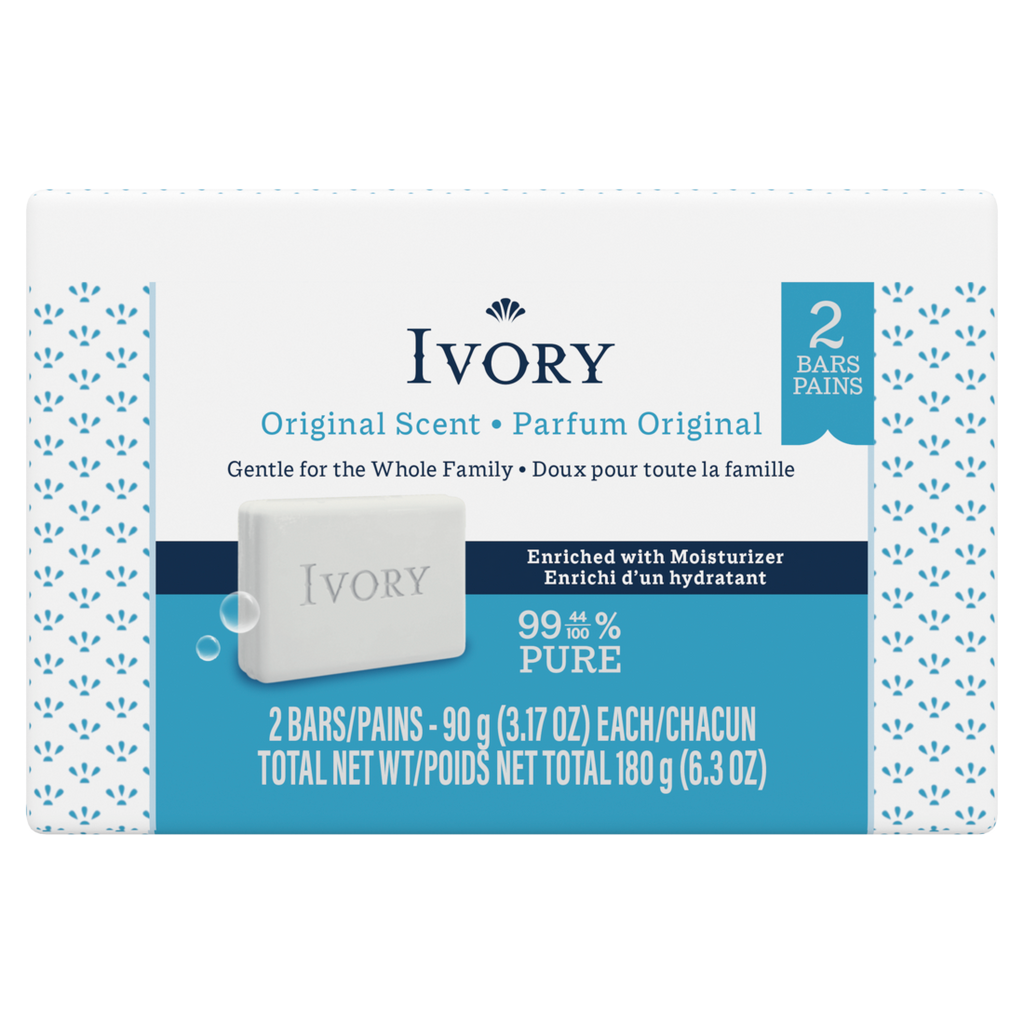 Ivory Gentle Bar Soap Designed For Whole Family 99.44% Pure Formula Plant-Based Cleansers Made Without Heavy Perfumes Parabens Or Phthalates Original Scent - (2x3.17)oz/36pk