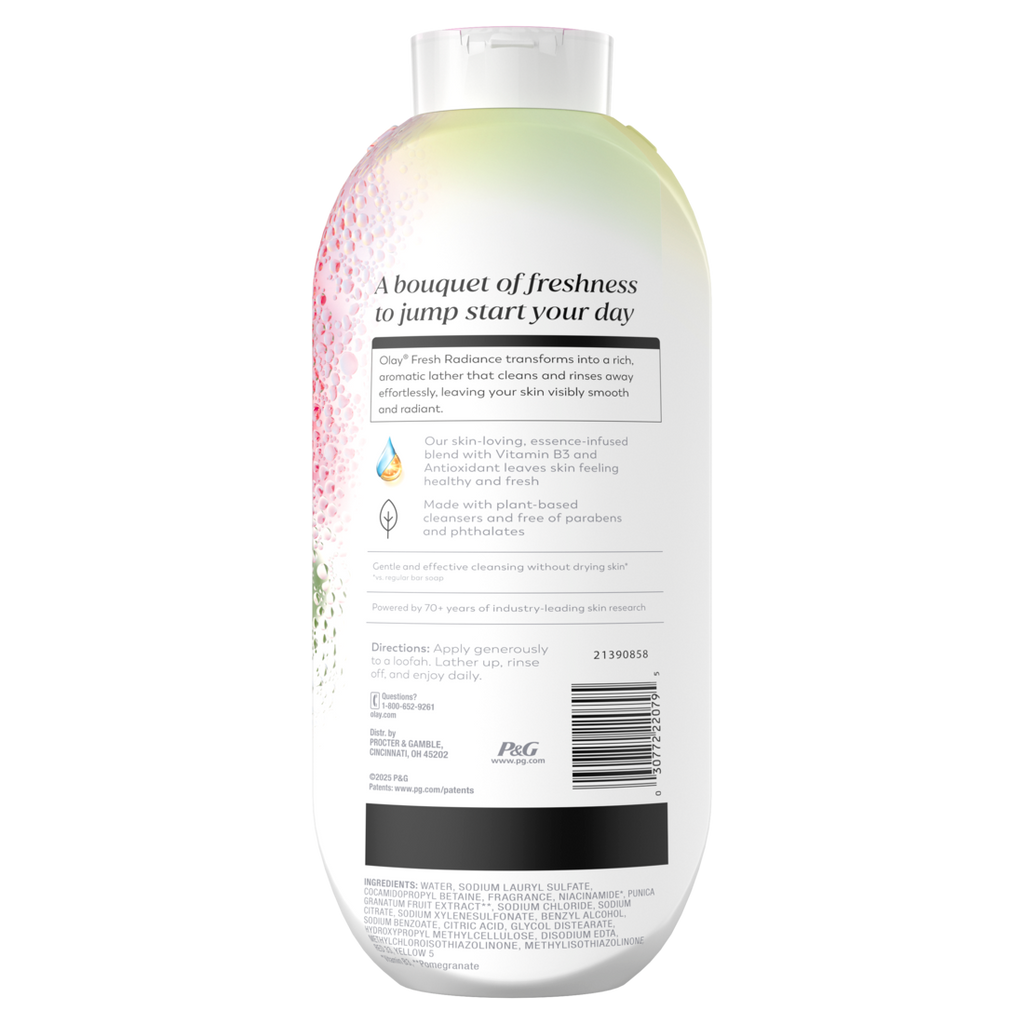 Olay Fresh Radiance Body Wash With Essence Of Rose Water And Sweet Nectar Vitamin B3 And Antioxidant Blend - 22oz/4pk