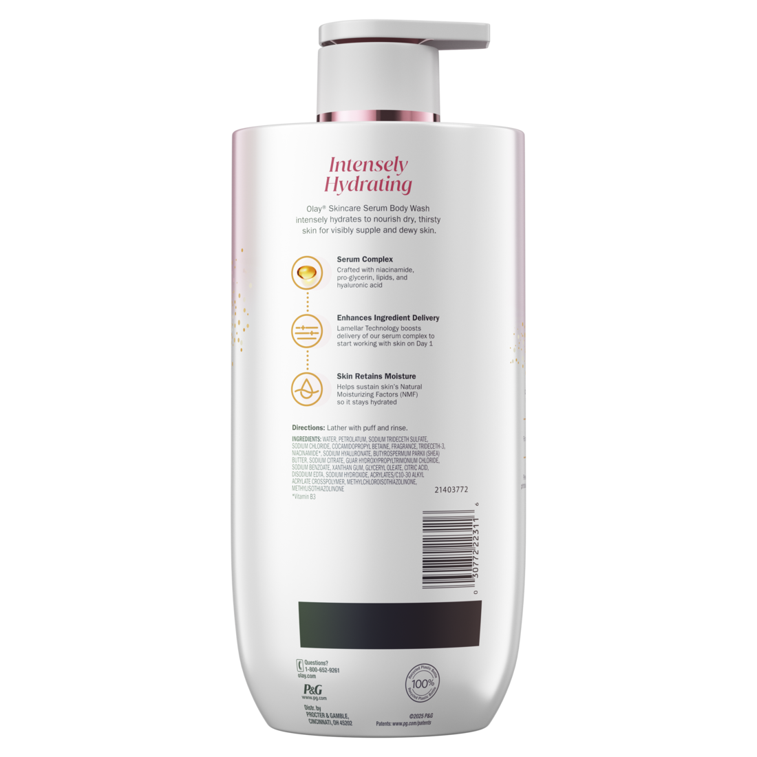 Olay Intensely Hydrating Body Wash With Hyaluronic Serum Complex - 28oz/4pk