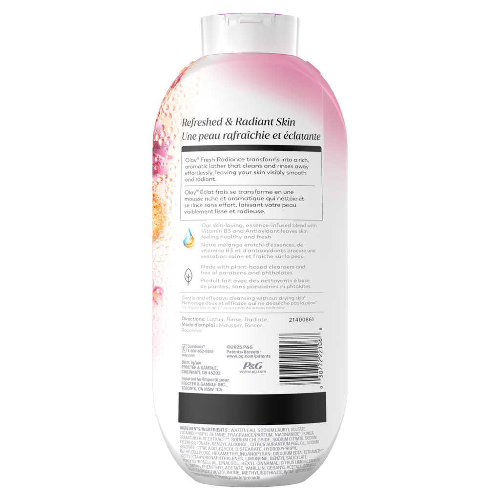 Olay Fresh Radiance Body Wash With Essence Of Peach And Cherry Blossom Vitamin B3 And Antioxidant Blend - 22oz/4pk